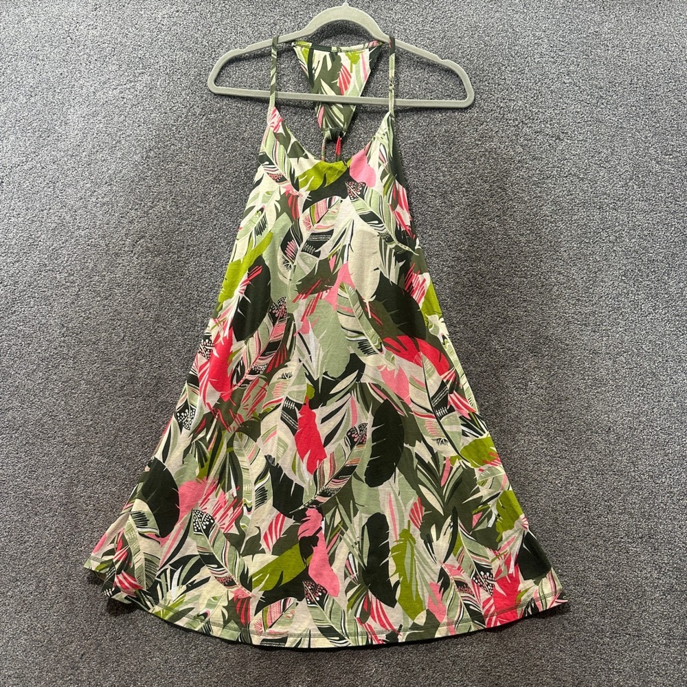 Patagonia Edisto Dress Women Small Tropical Leaf Print Summer Beach Vacation